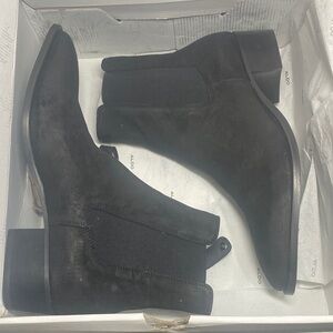 Aldo Black Suede Ankle Booties